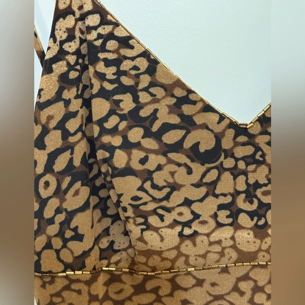 Bisou Bisou Animal Print Cocktail Dress with Beaded Details - Picture 4 of 6